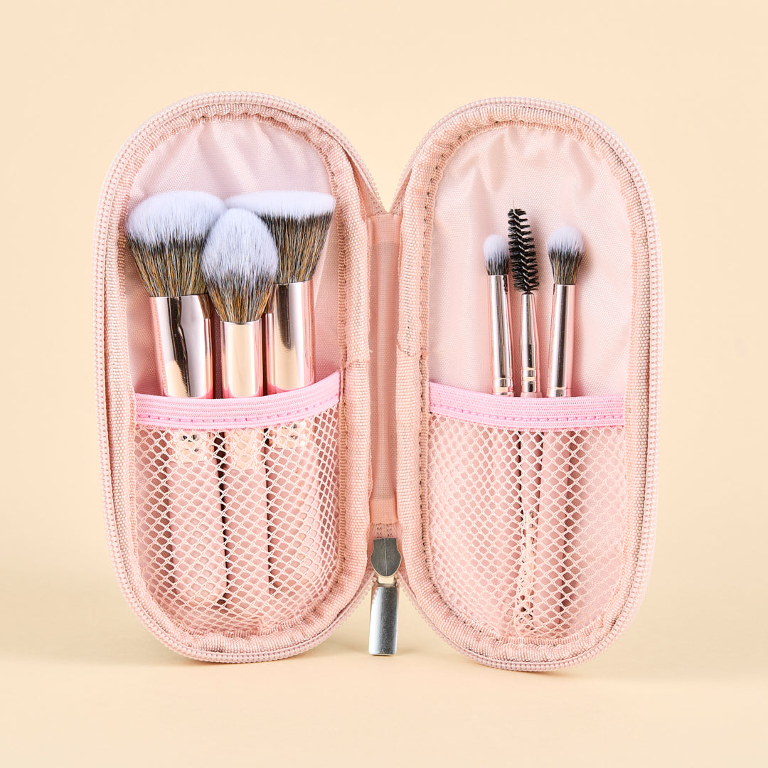 Kit Juego De Brocha KIT DE BROCHAS PINK TRAVEL X6