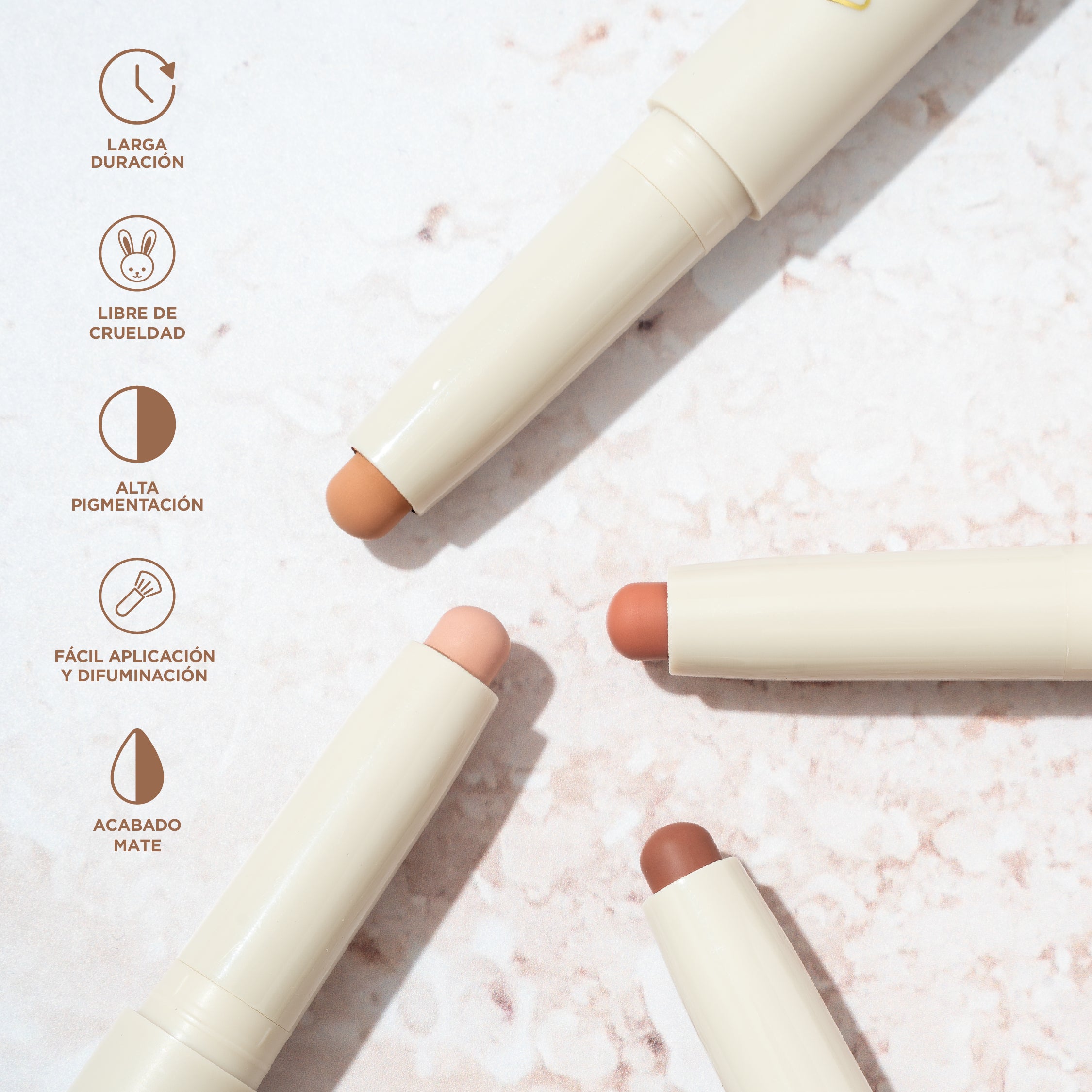 SOMBRAS CREMOSAS MATE EN BARRA