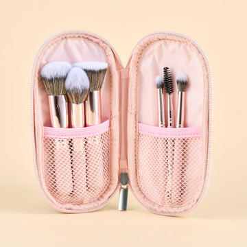 PINK TRAVEL BRUSH KIT X6