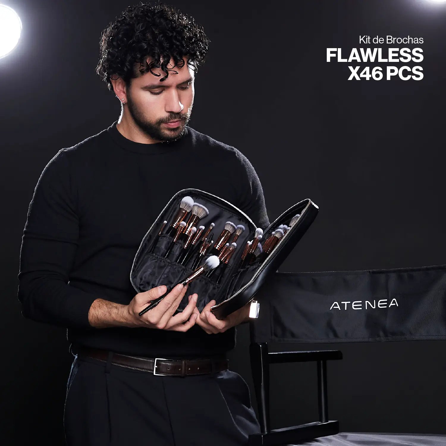 KIT DE BROCHAS DE MAQUILLAJE FLAWLESS X46 PCS