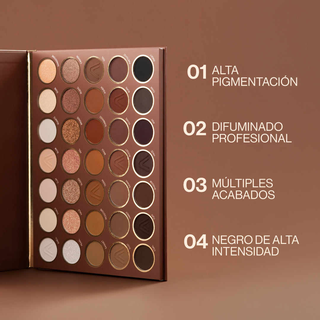 PALETA 35 TONOS MAKEUP EXPERT COCOA